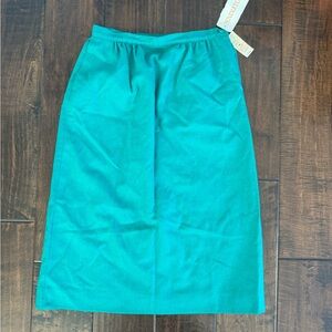 Vintage Deadstock Pendleton Wool Midi Skirt Size 10 Lined Workwear turquoise NWT